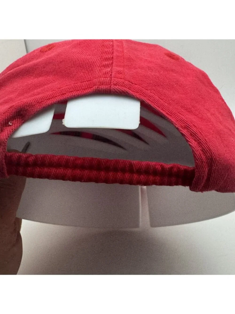 Baby Gap Red Baseball Cap Hat Size S/M Cotton Twill Elastic Back Logo